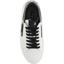 White Calf Leather Bos Taurus Low Top Sneakers