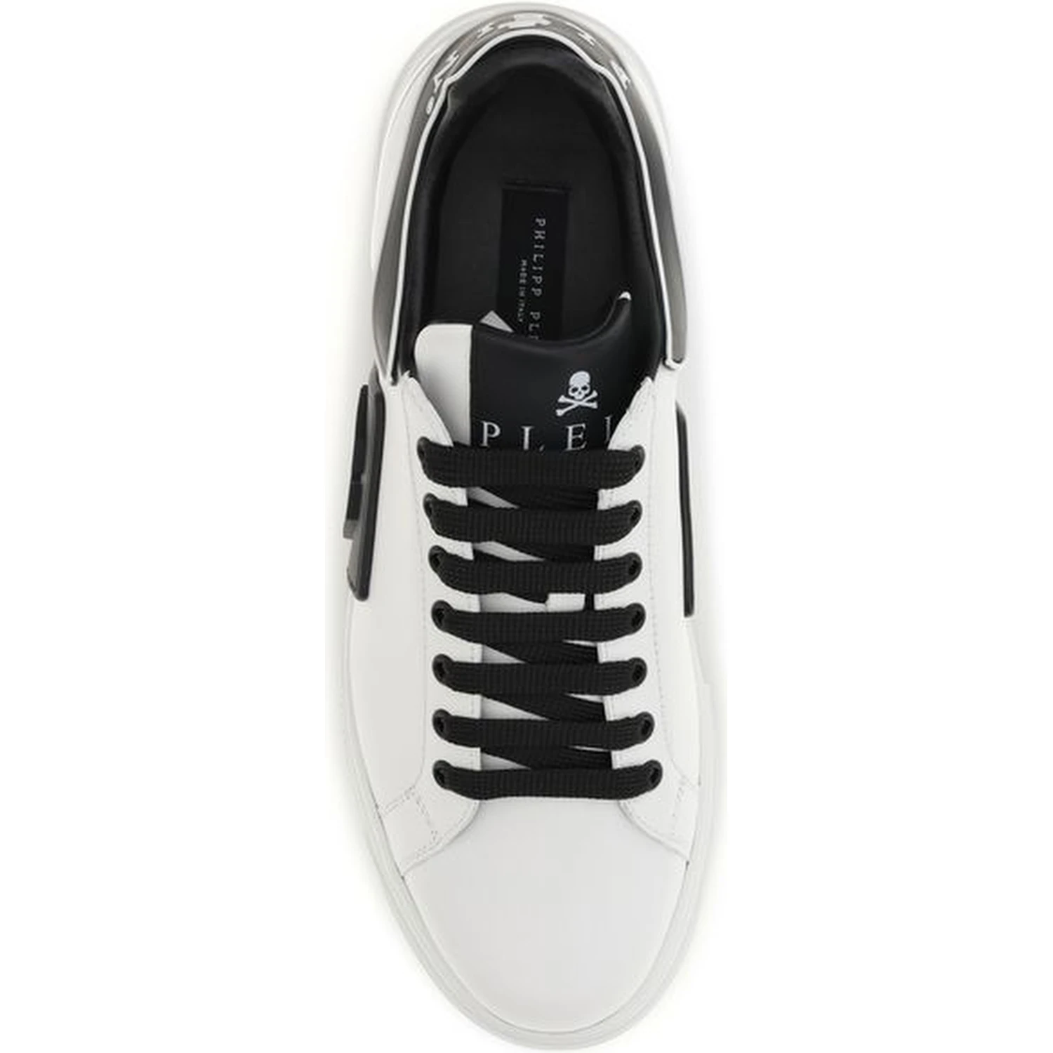 White Calf Leather Bos Taurus Low Top Sneakers