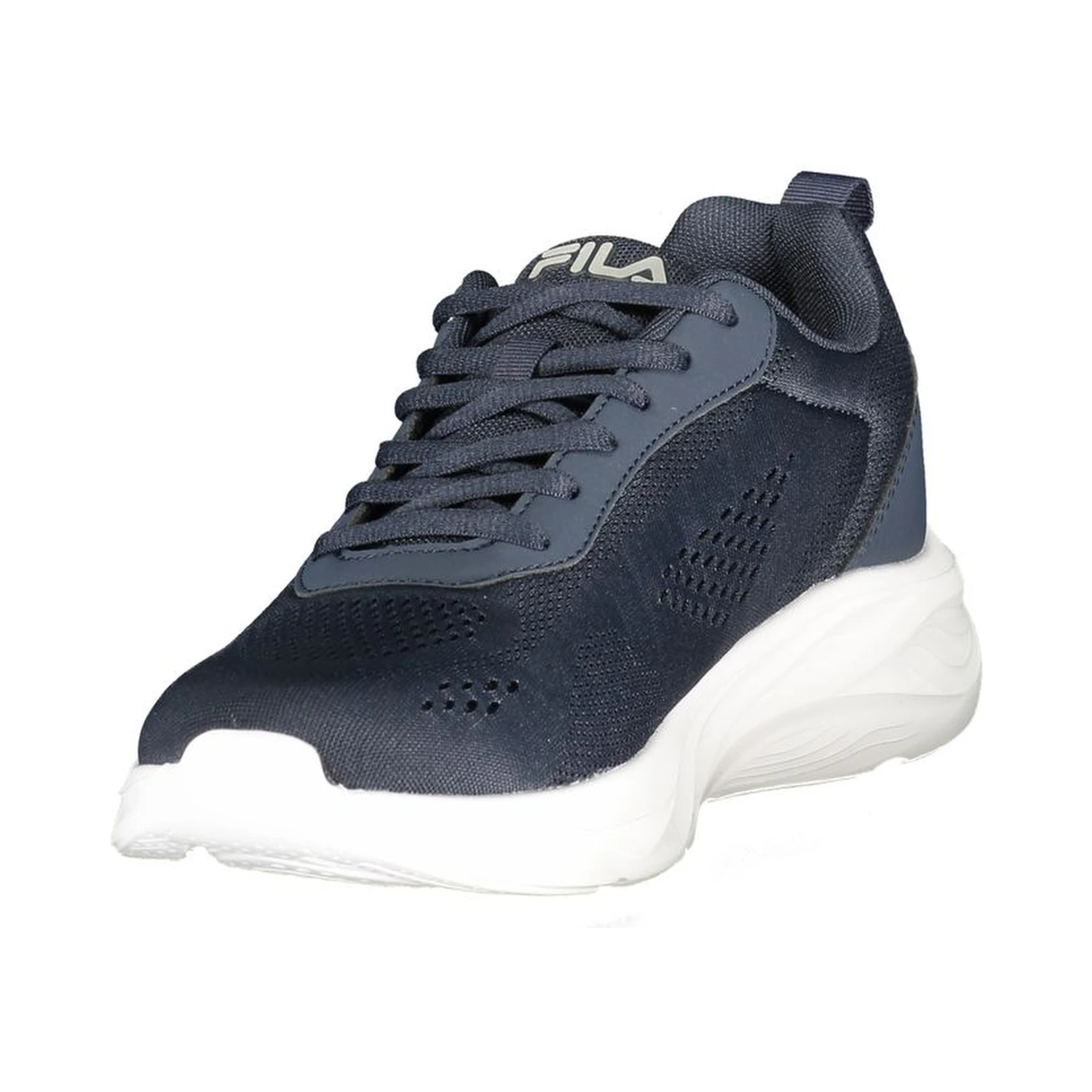 Blue Polyester Athletic Sneakers