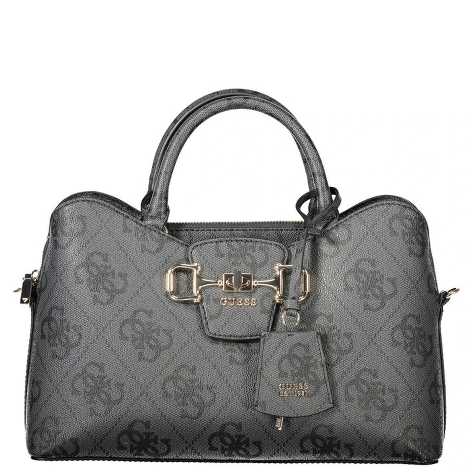 "Black Polyurethane Women Handbag"
