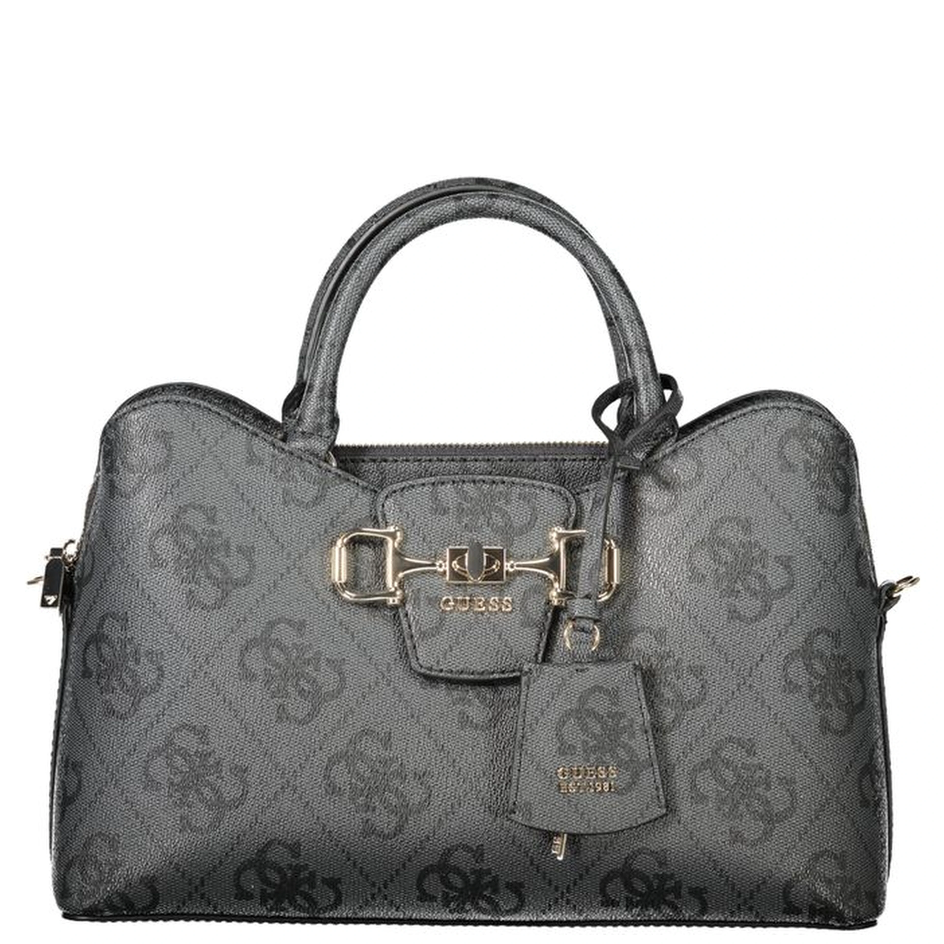 "Black Polyurethane Women Handbag"