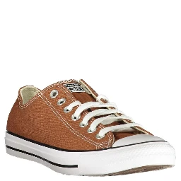 Brown Polyester Low Top Sneakers