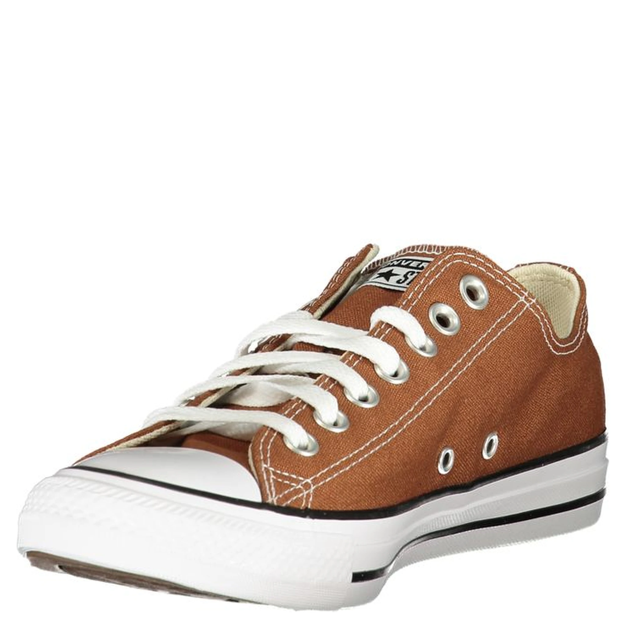 Brown Polyester Low Top Sneakers