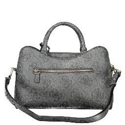 "Black Polyurethane Women Handbag"