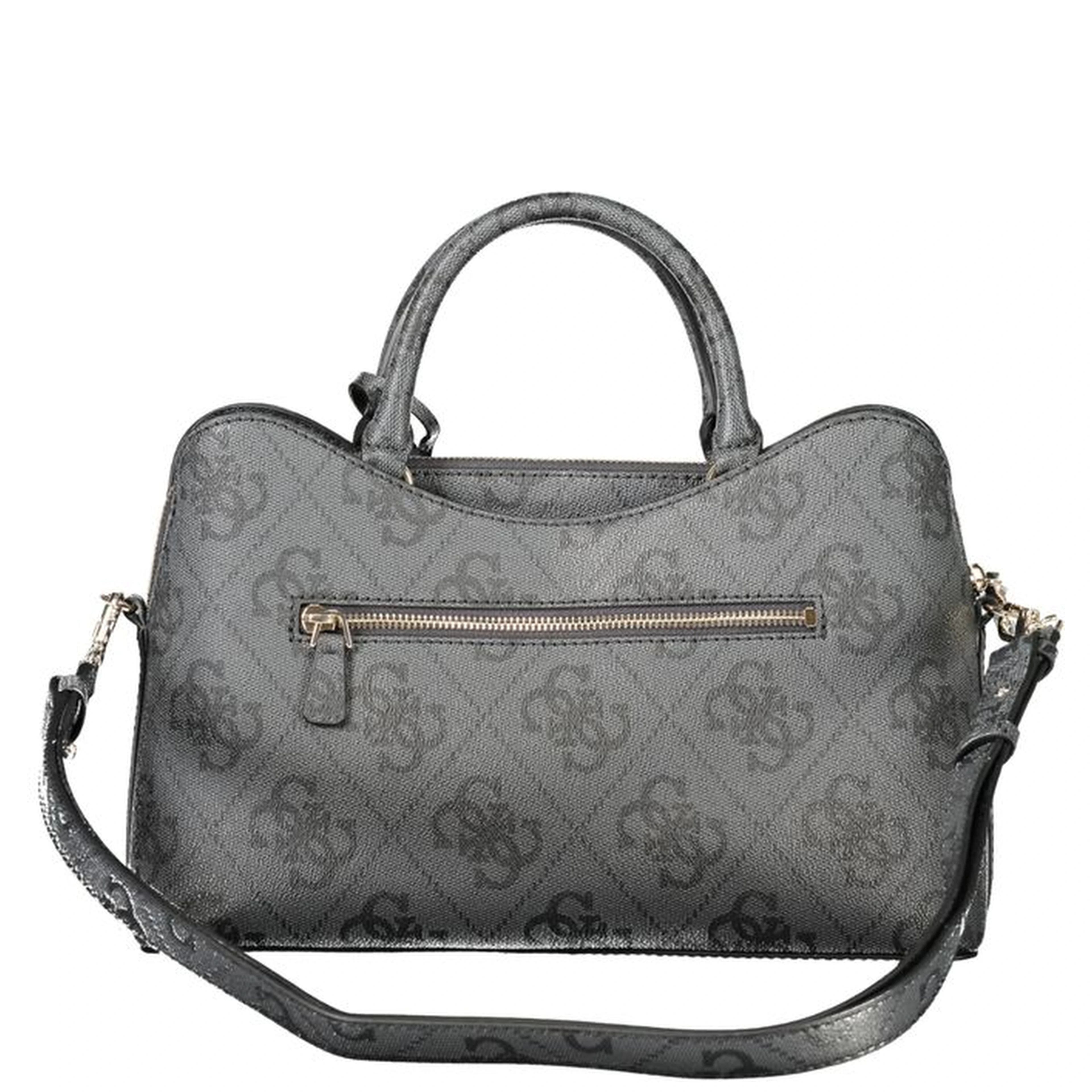 "Black Polyurethane Women Handbag"