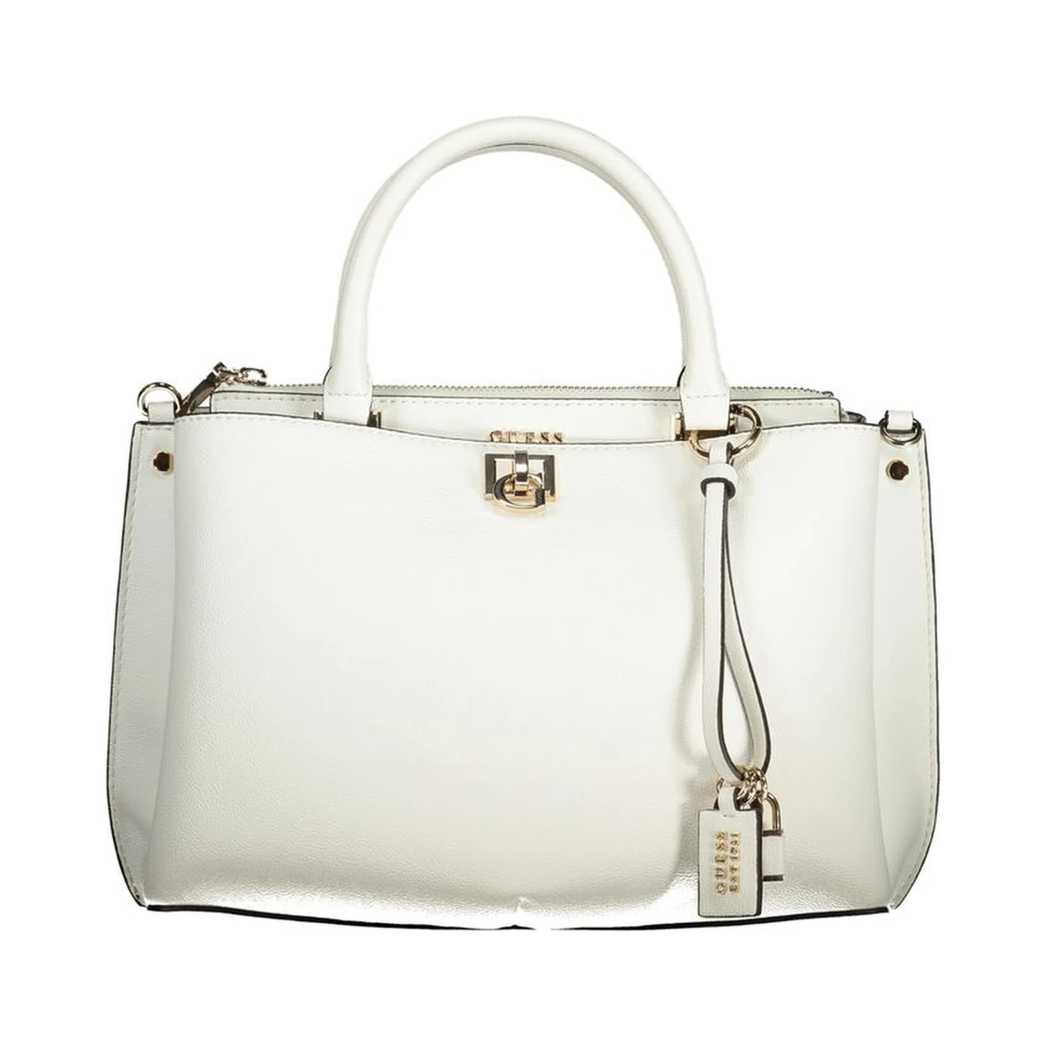 White Polyurethane Women Handbag
