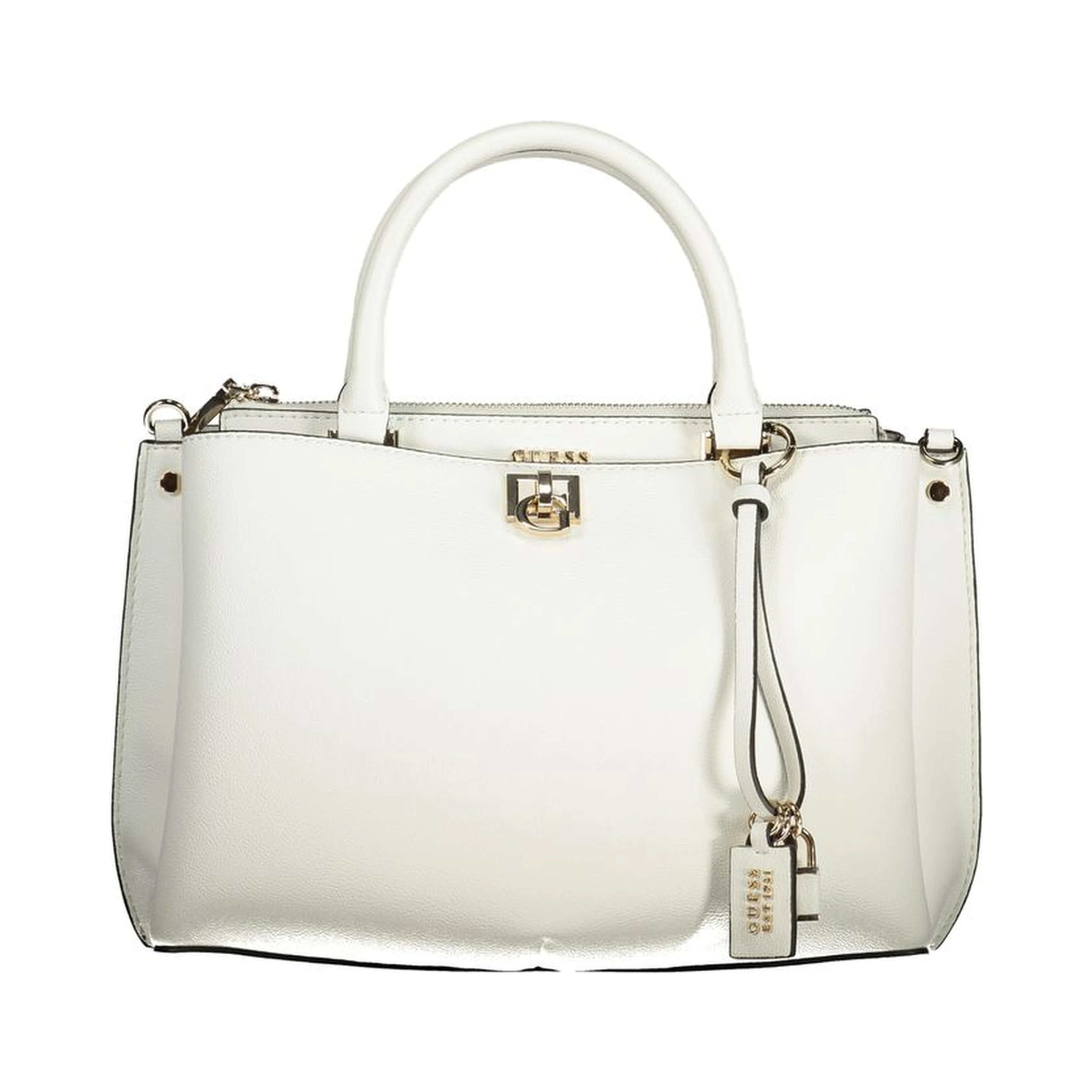 White Polyurethane Women Handbag
