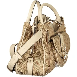 Beige Poliuretano Women Handbag