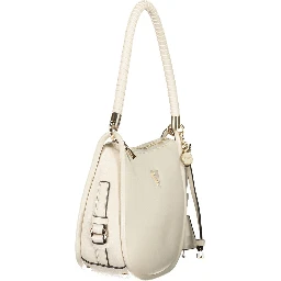 White Polyurethane Women's Handbag