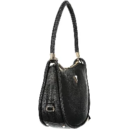 "Nero Polyurethane Women Handbag"