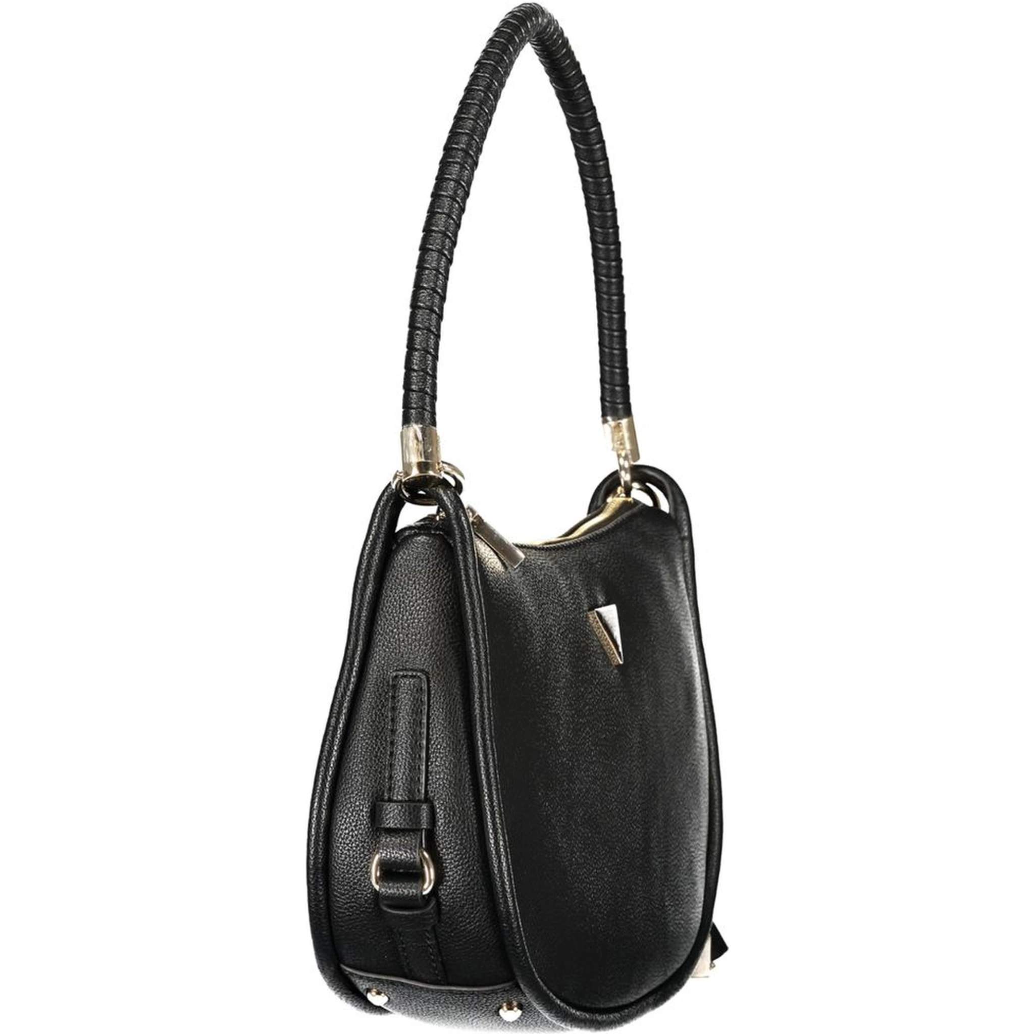 "Nero Polyurethane Women Handbag"