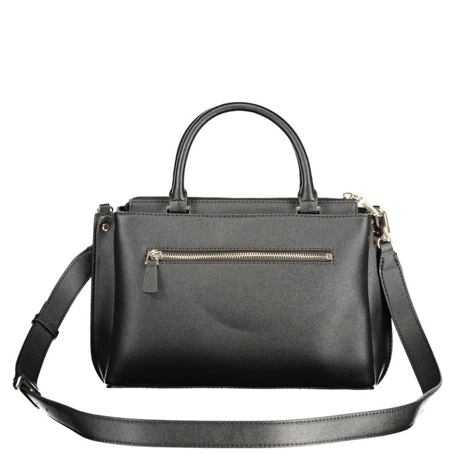 Black Polyurethane Women Handbag
