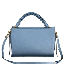 Blue Leather Women Handbag