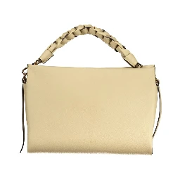 Beige Leather Women Handbag