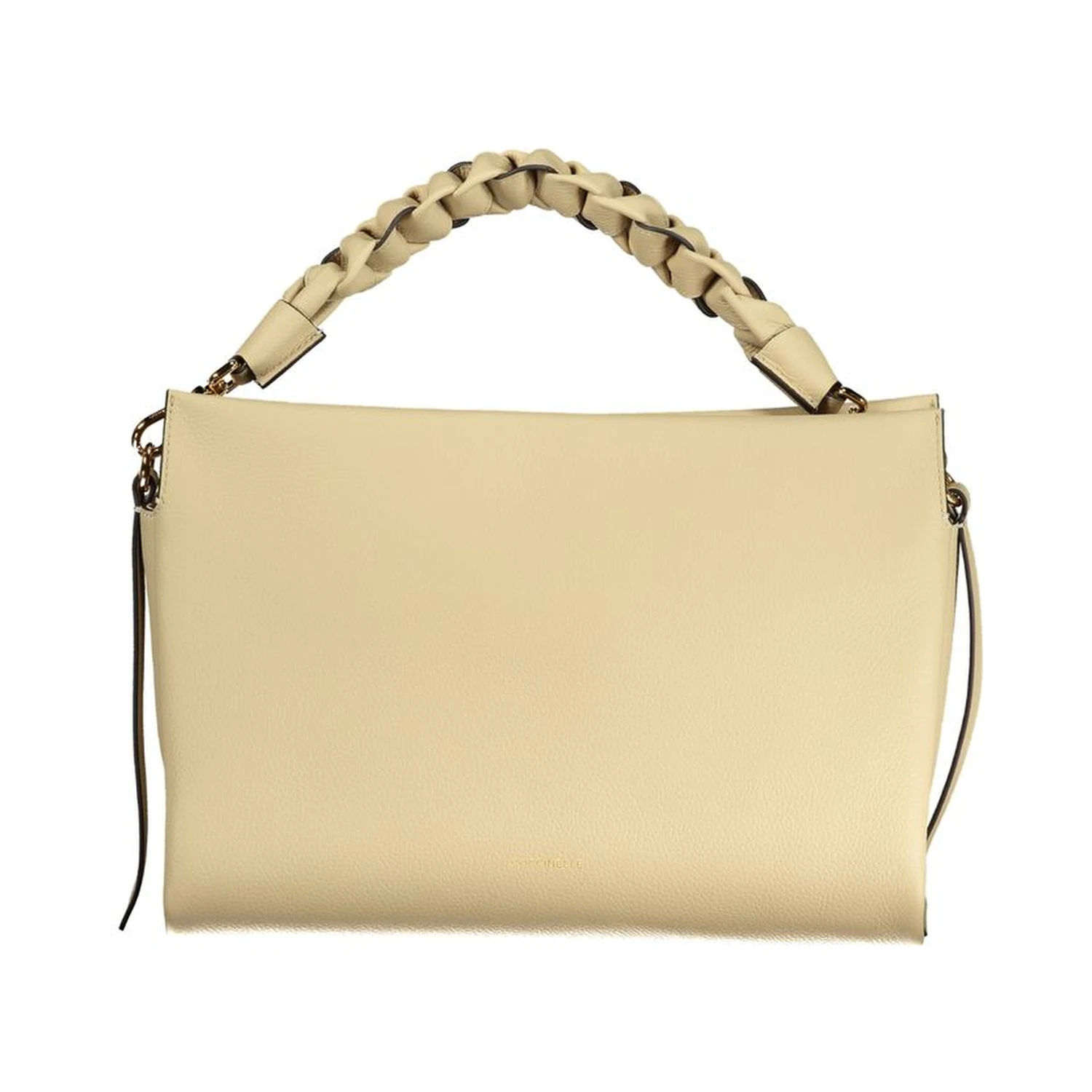 Beige Leather Women Handbag