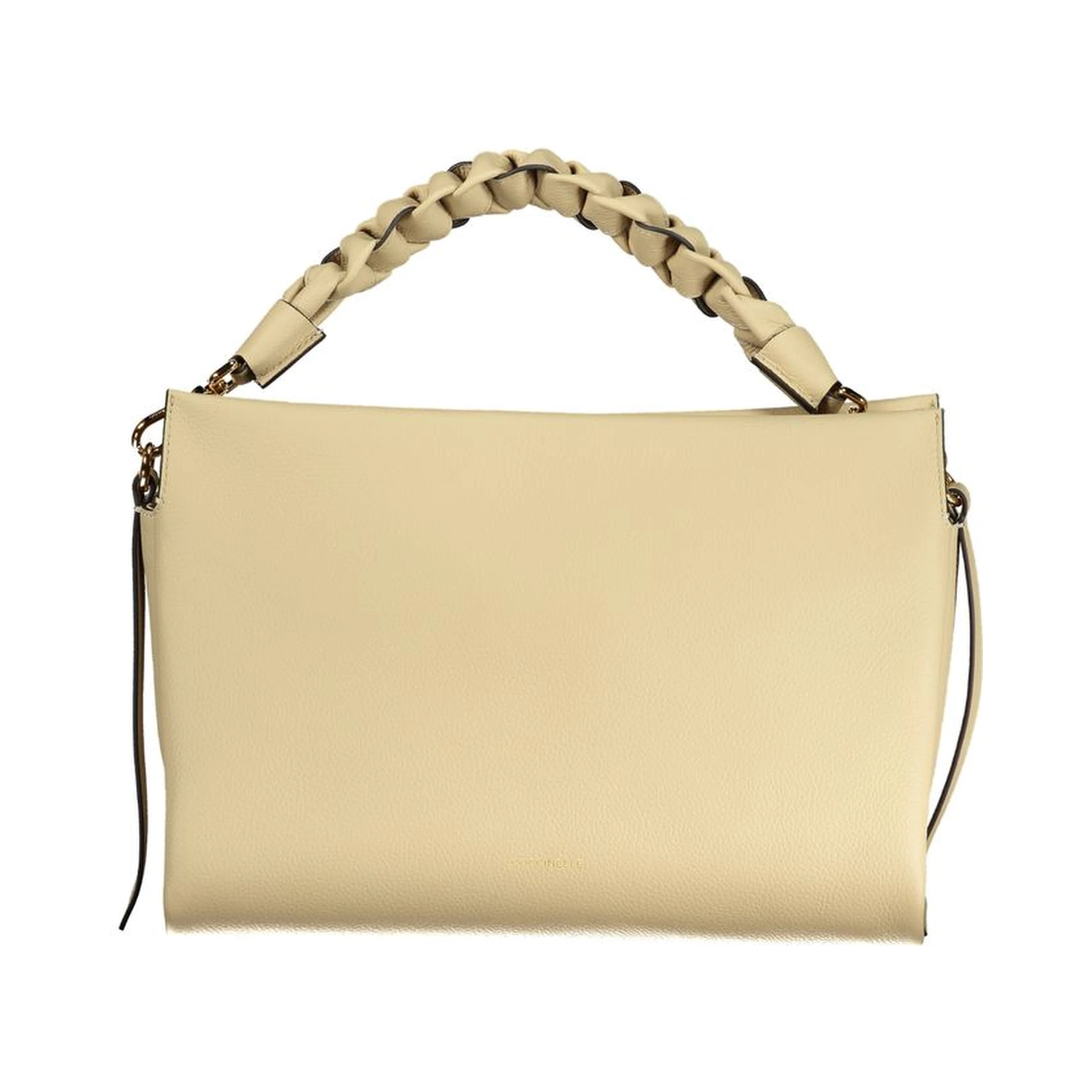 Beige Leather Women Handbag