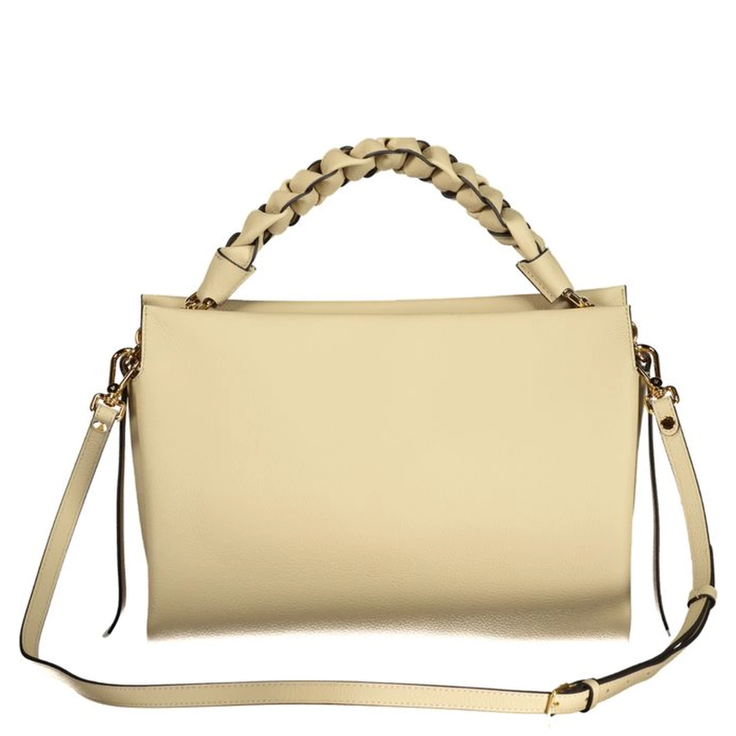 Beige Leather Women Handbag