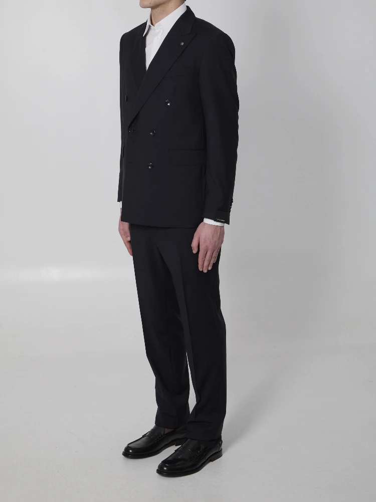 Super 110s virgin wool double-breasted suit alternative