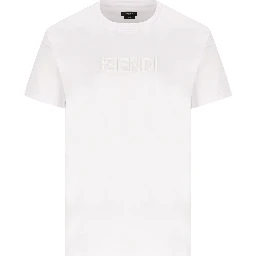 تيشيرتات وبولو من فندي باللون الأبيض