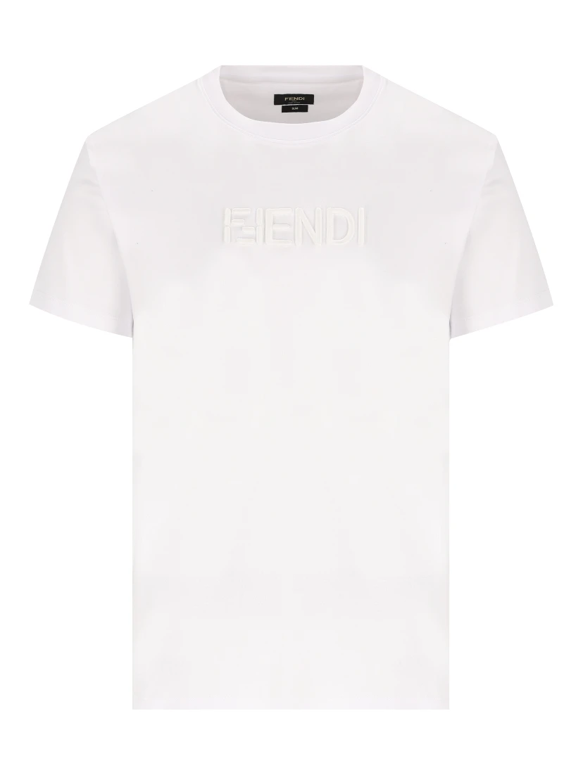 تيشيرتات وبولو من فندي باللون الأبيض