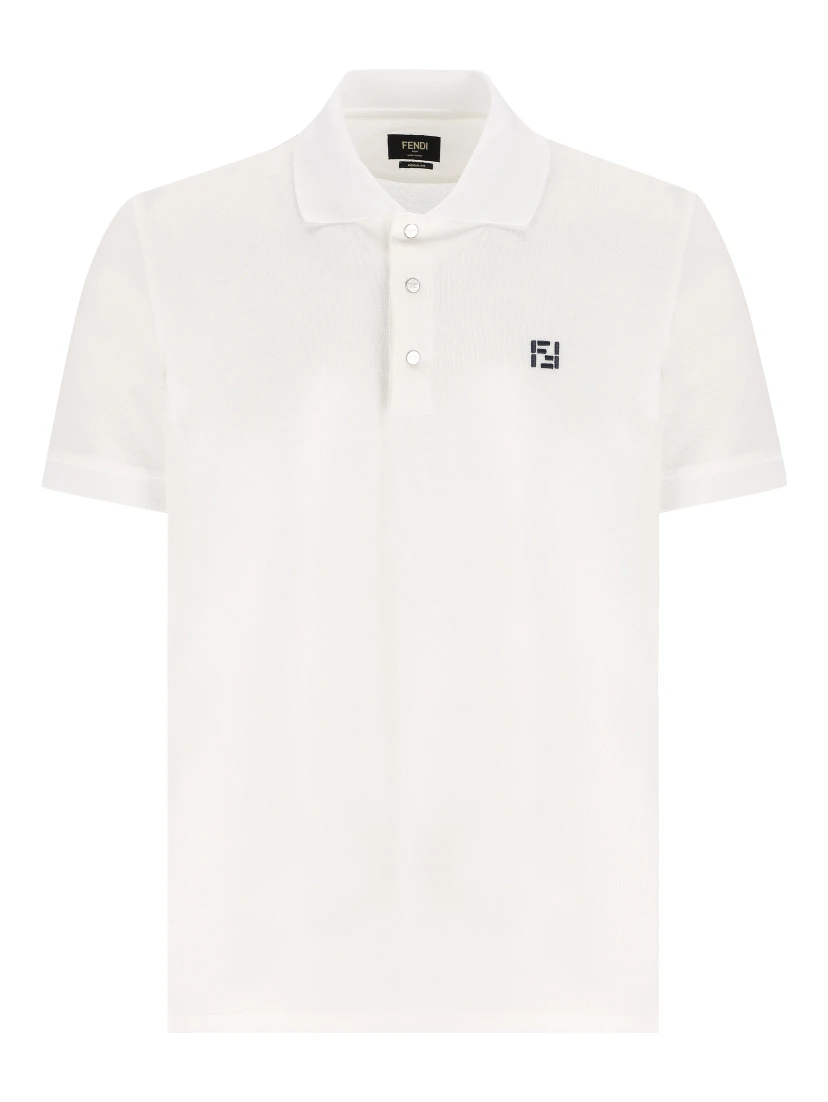 تيشيرتات وبولو من فندي باللون الأبيض