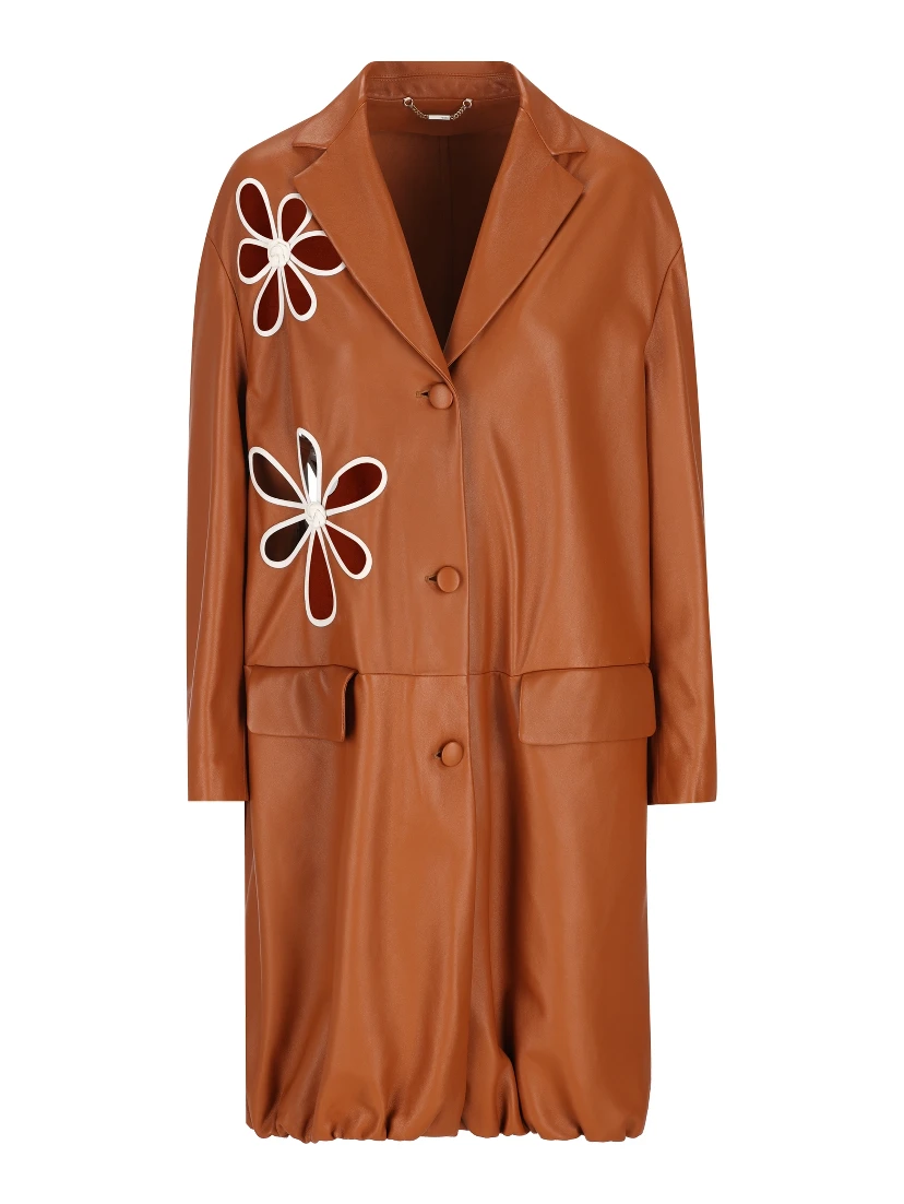 معطف فندي بني