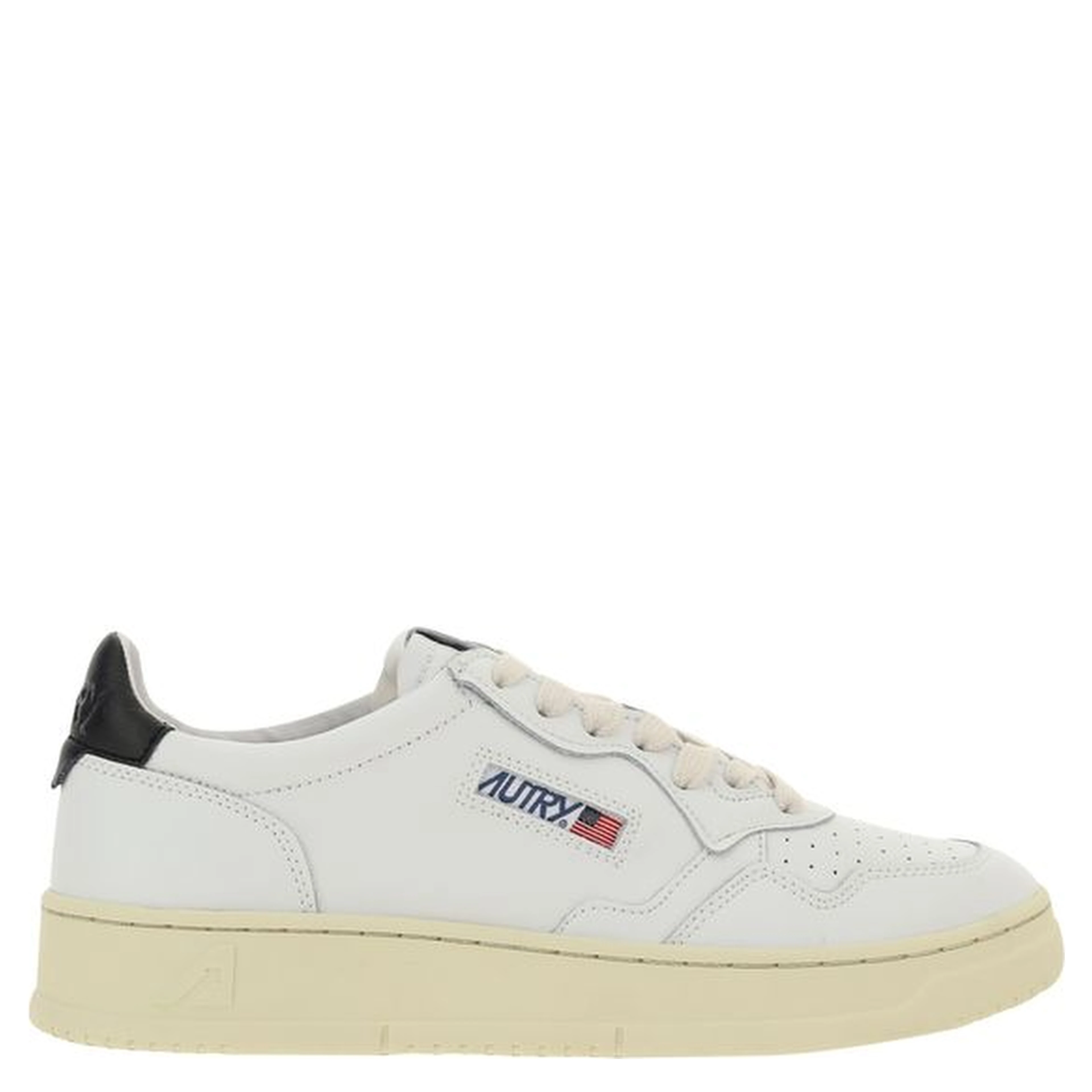 White Calf Leather Bos Taurus Sneakers