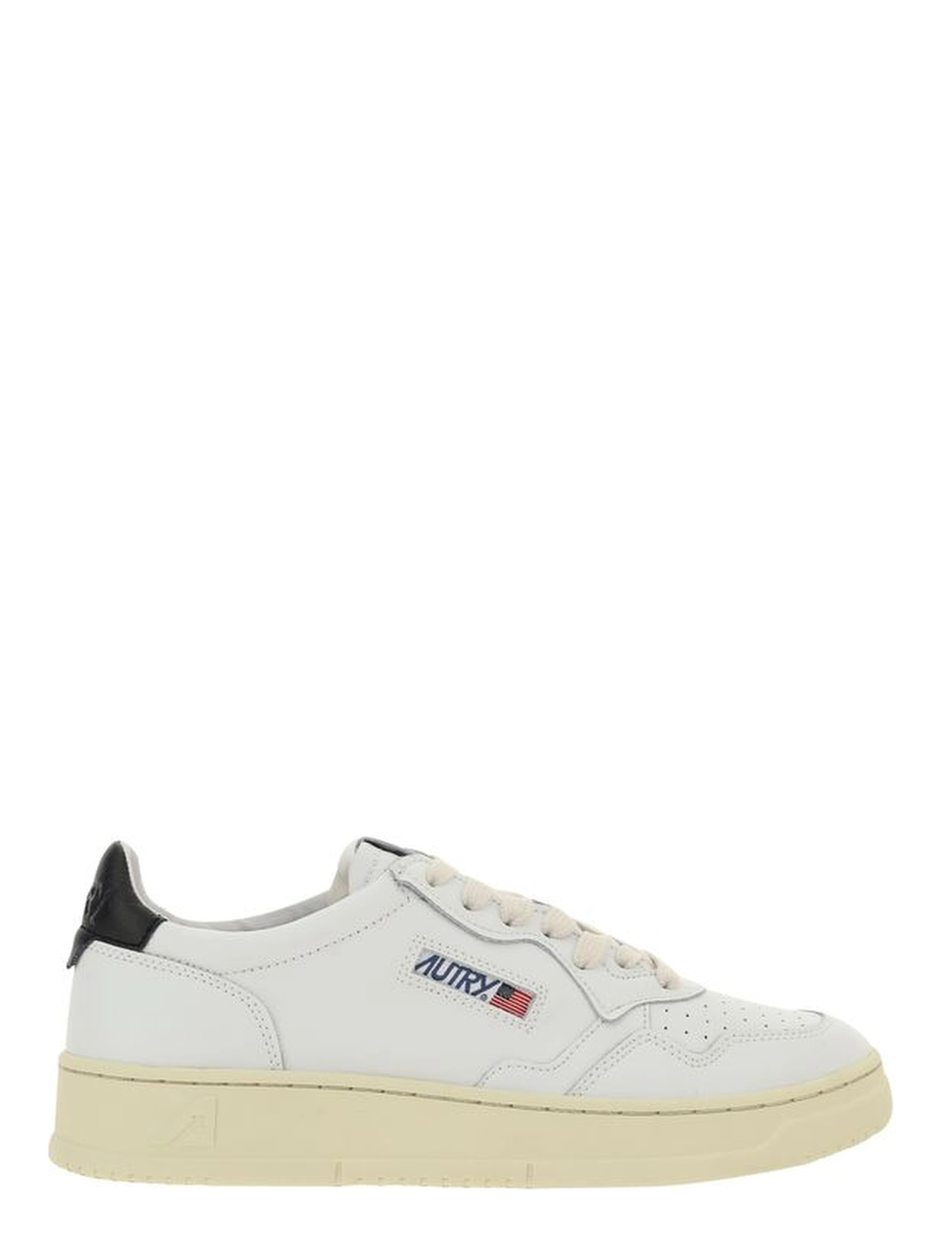 White Calf Leather Bos Taurus Sneakers