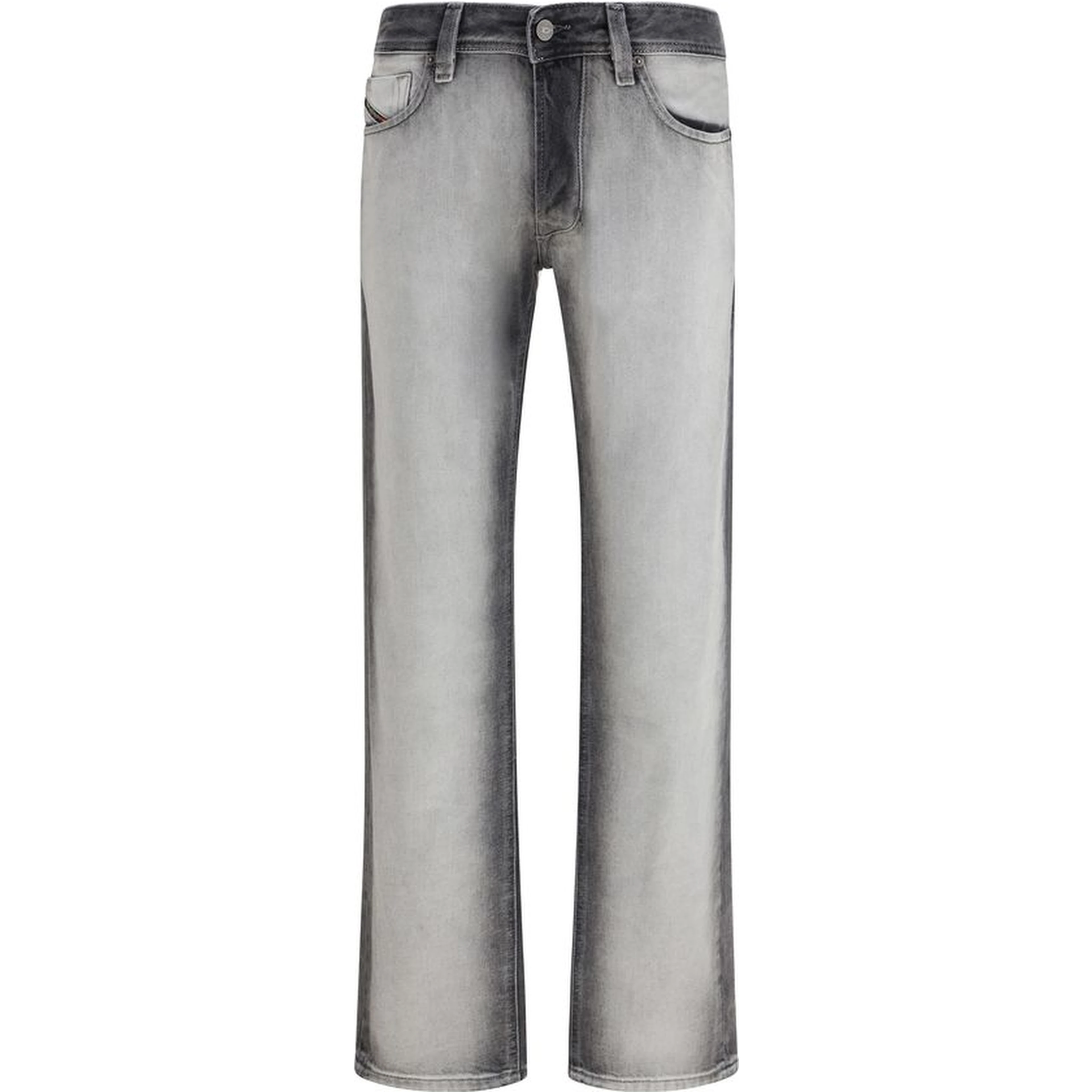 Gray Cotton Bootcut Jeans