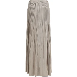 Gray Viscose Midi Skirt
