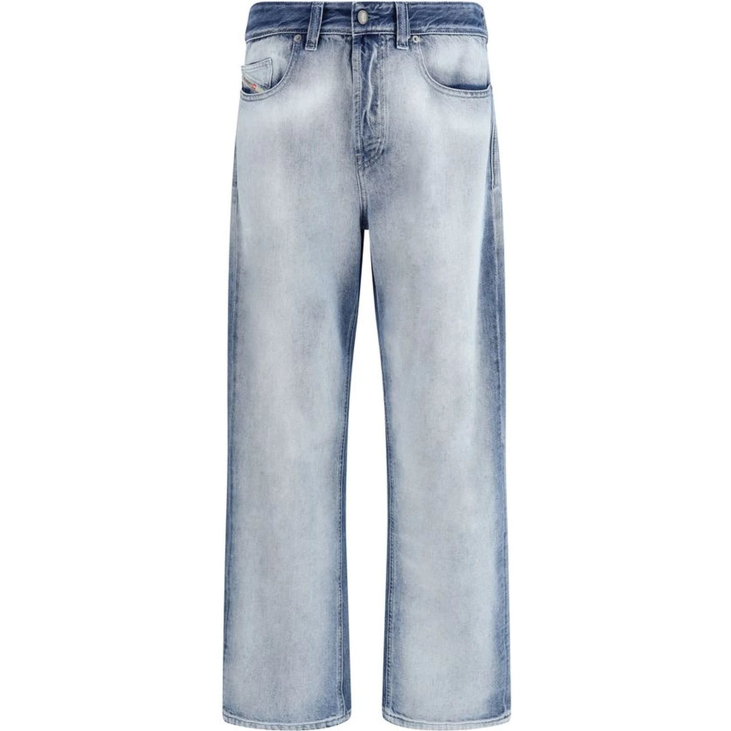 Blue Cotton Bootcut Jeans