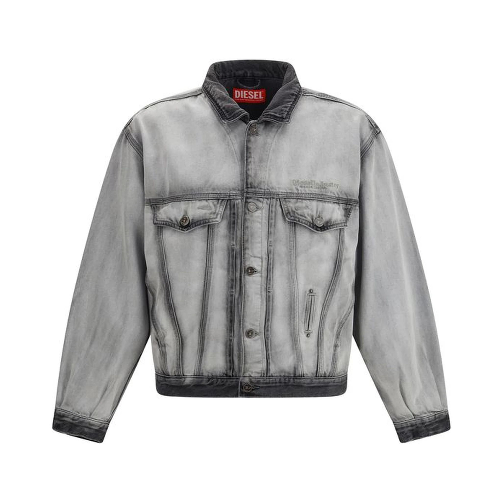 Gray Cotton Denim Jacket