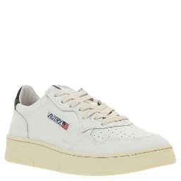 White Calf Leather Bos Taurus Sneakers