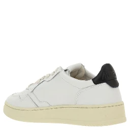 White Calf Leather Bos Taurus Sneakers