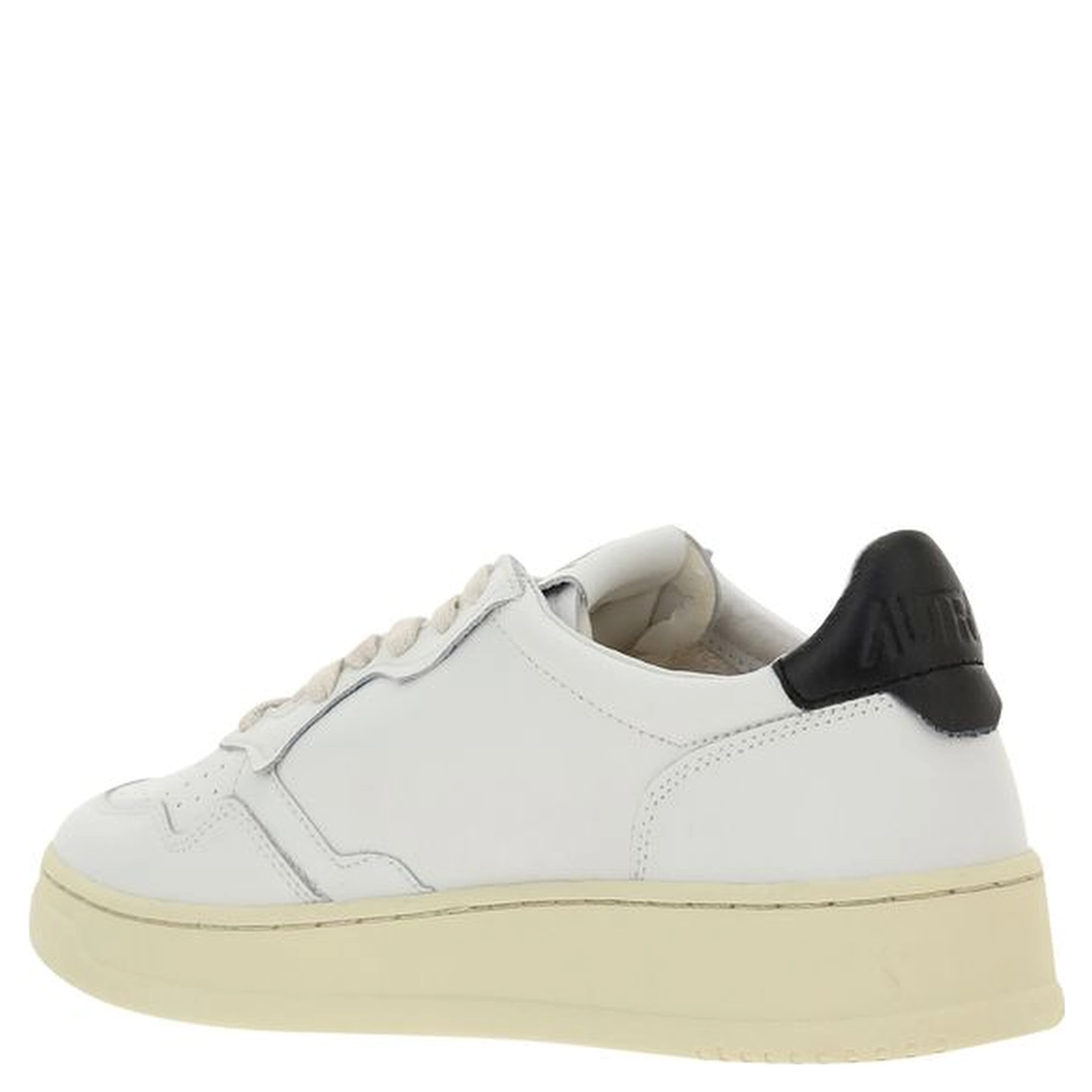 White Calf Leather Bos Taurus Sneakers
