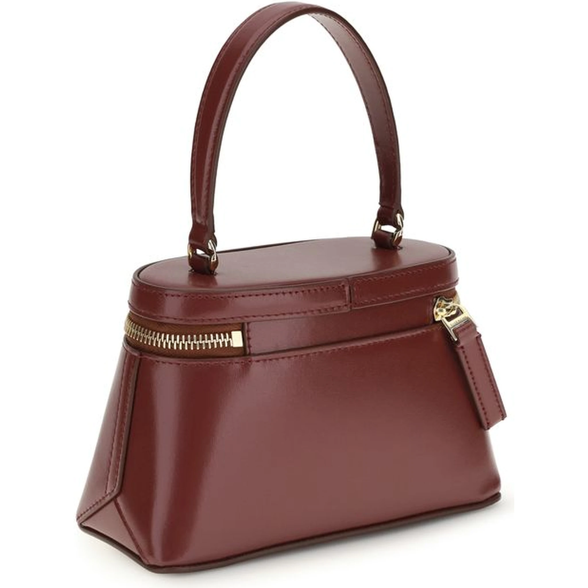 Burgundy Calf Leather Bos Taurus Handbag