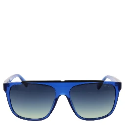Blue Stainless Steel Sunglasses