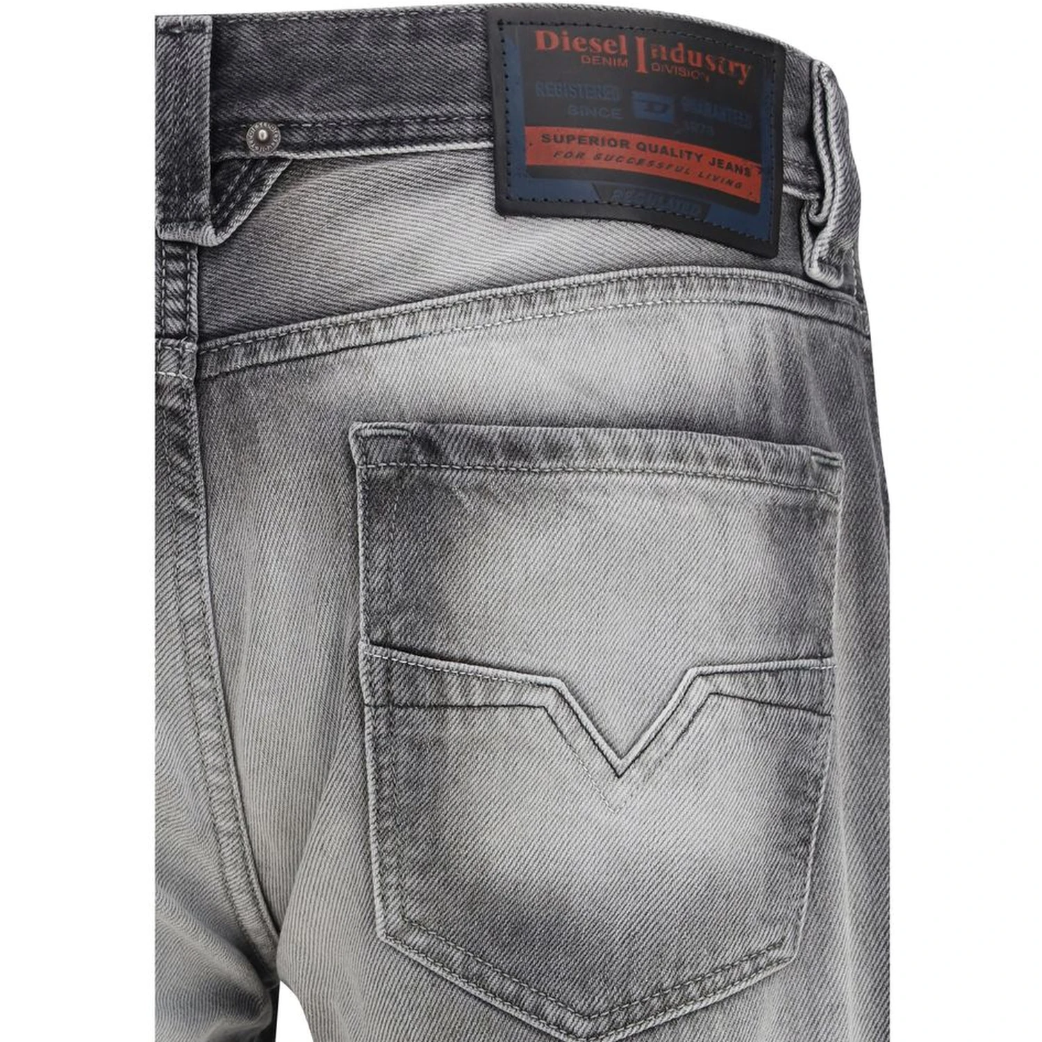 Gray Cotton Bootcut Jeans