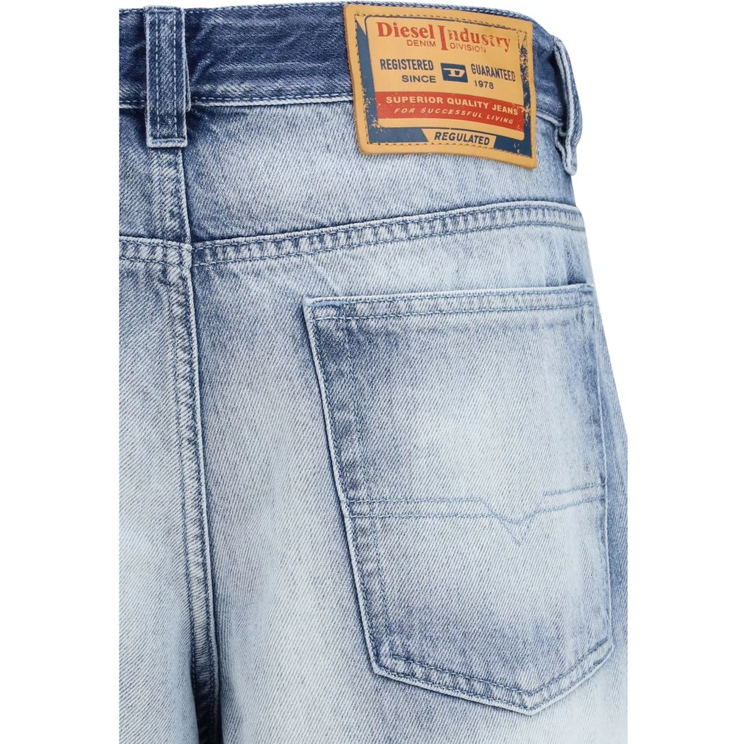 Blue Cotton Bootcut Jeans