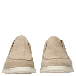 Beige Leather Ankle Boots