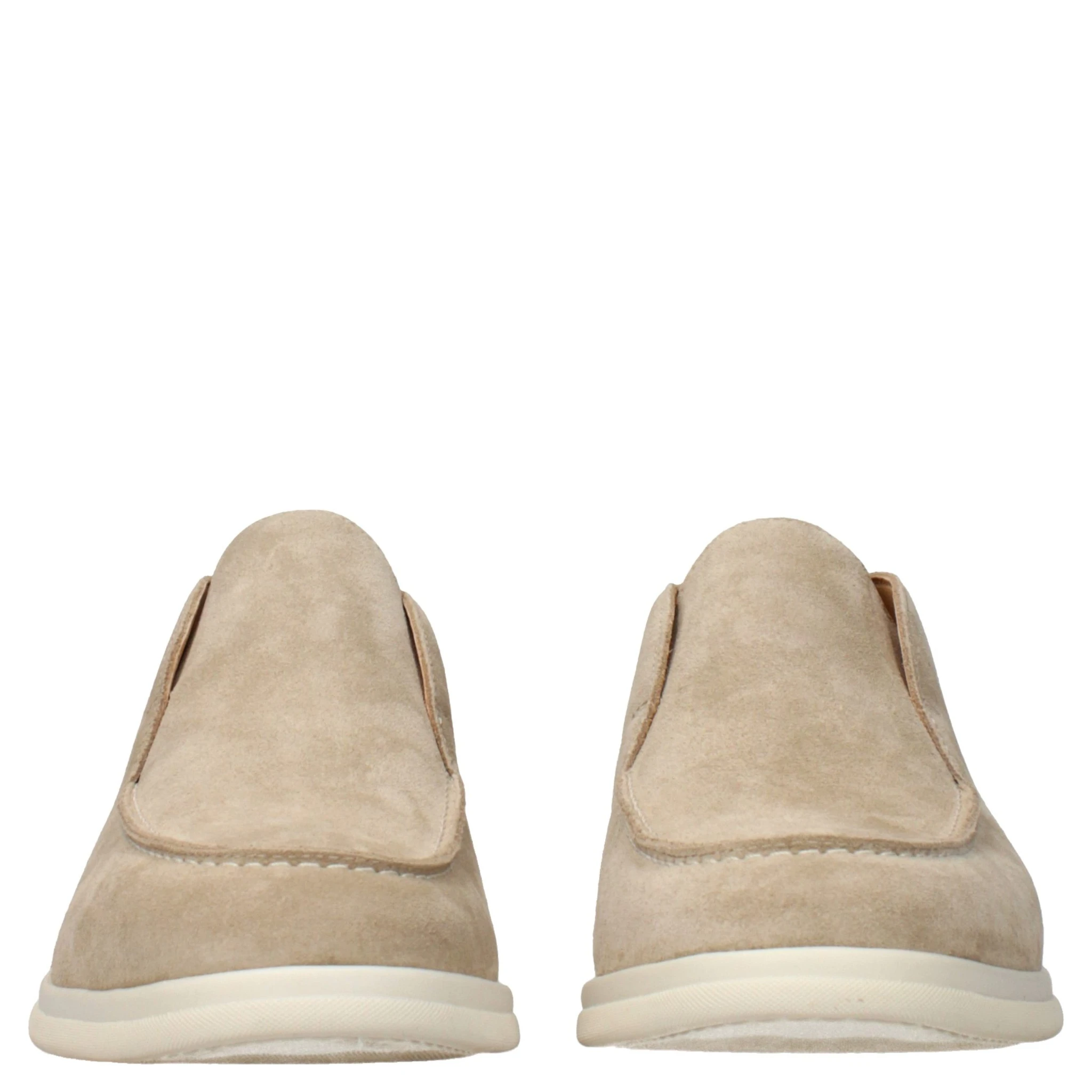 Beige Leather Ankle Boots