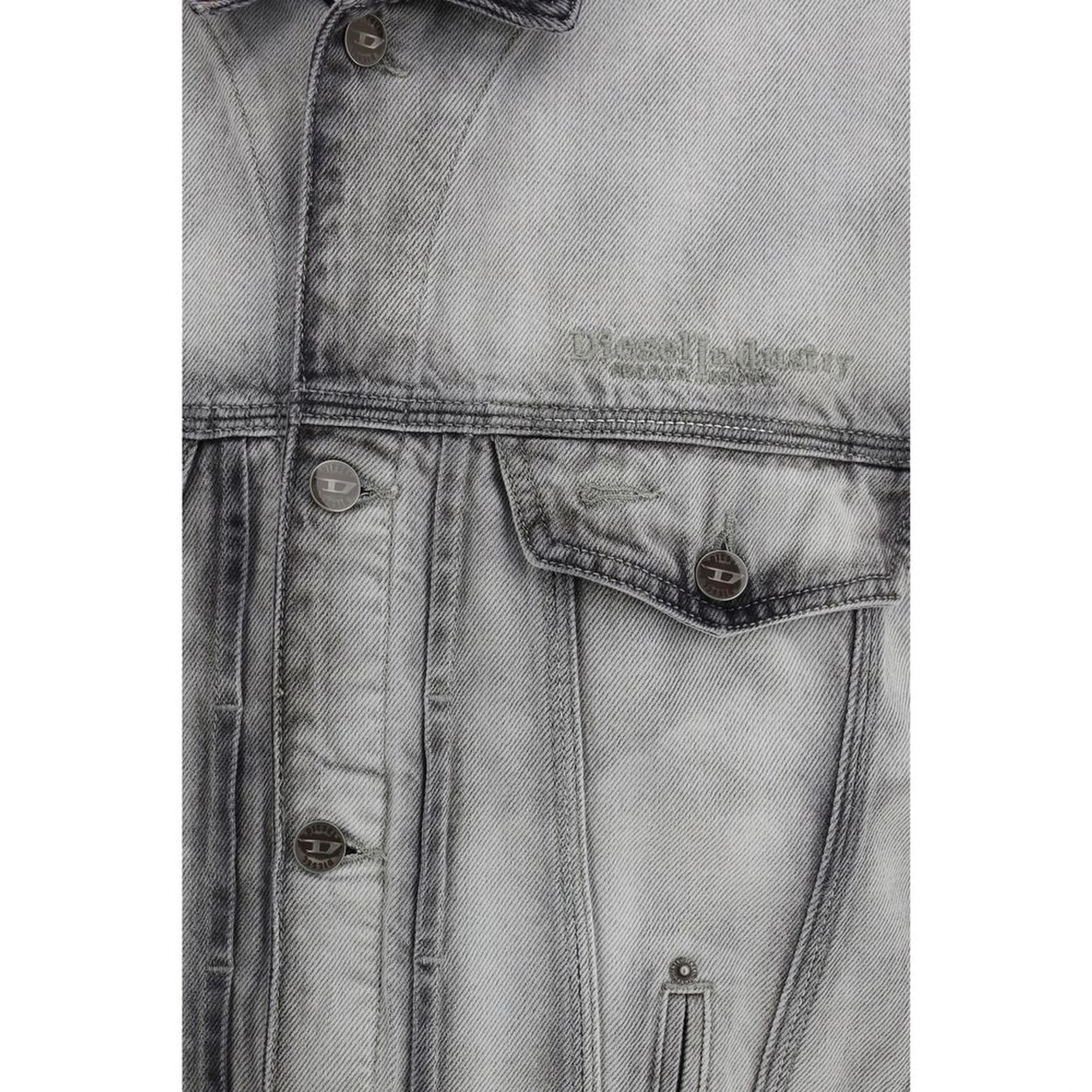 Gray Cotton Denim Jacket