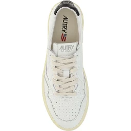 White Calf Leather Bos Taurus Sneakers