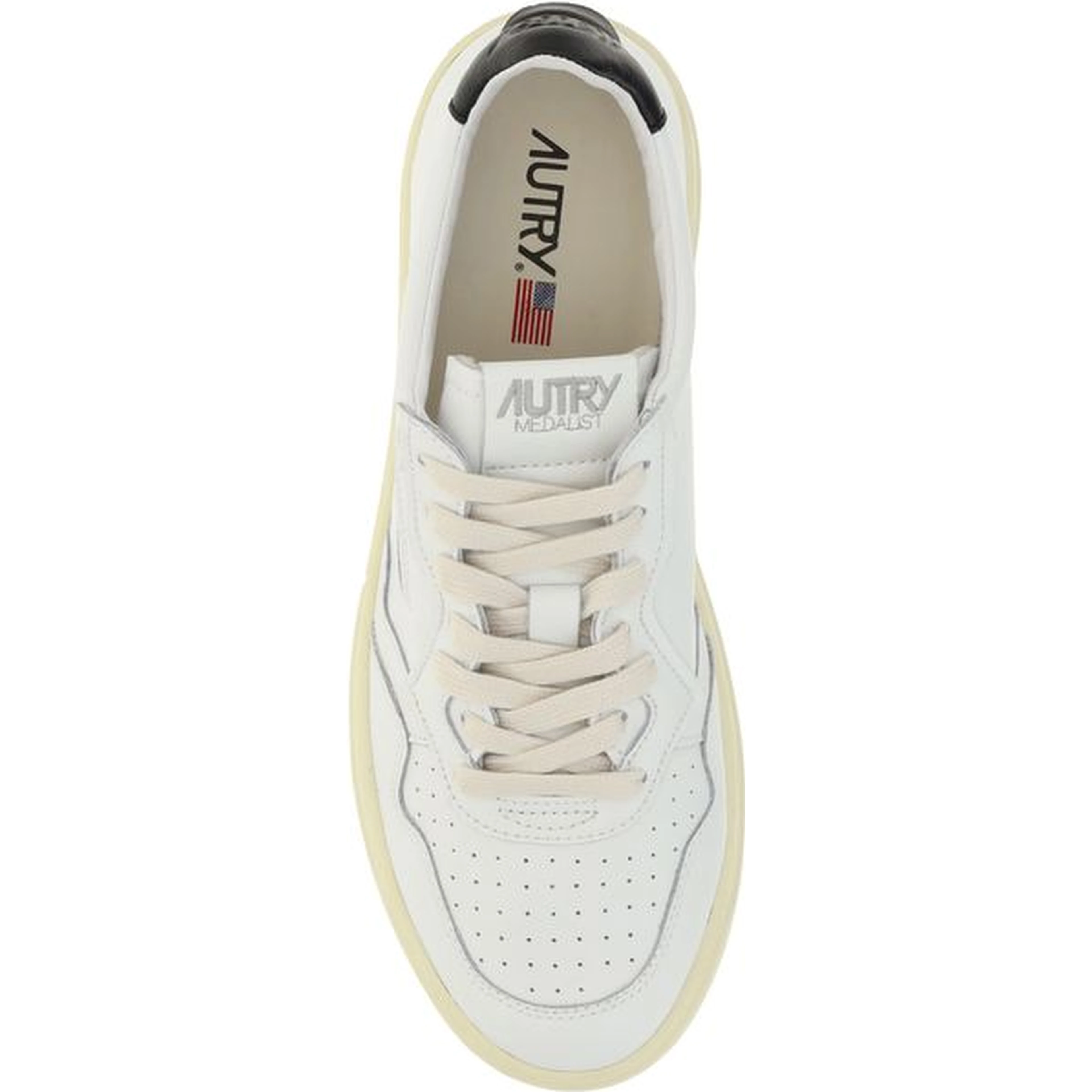 White Calf Leather Bos Taurus Sneakers
