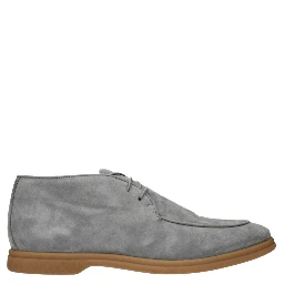 Gray Leather Oxfords And Derbies