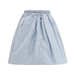 Blue Silk Long Skirt