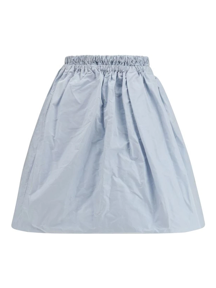 Blue Silk Long Skirt