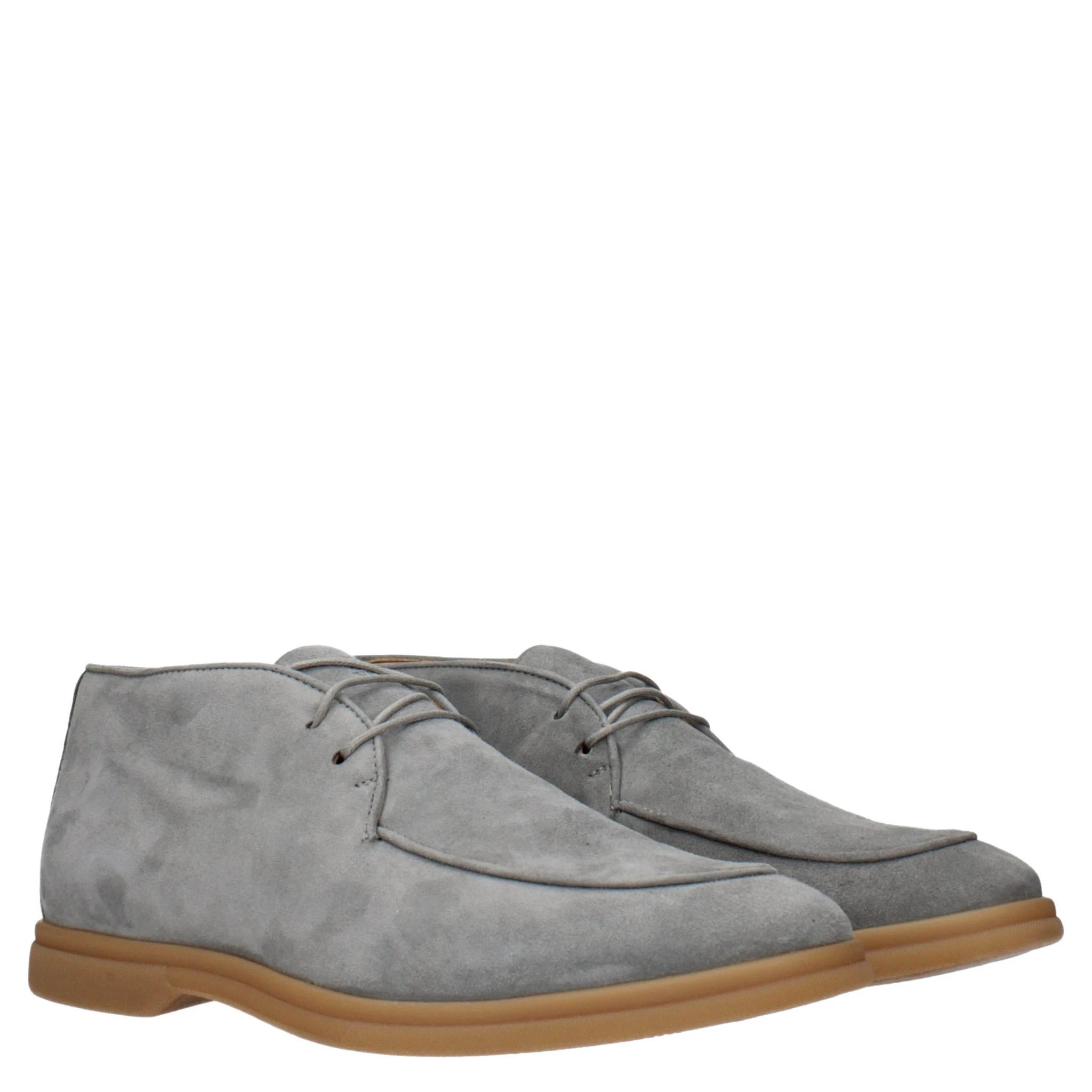 Gray Leather Oxfords And Derbies