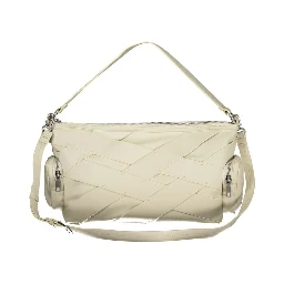 White Polyurethane Women's Shoulder Bag