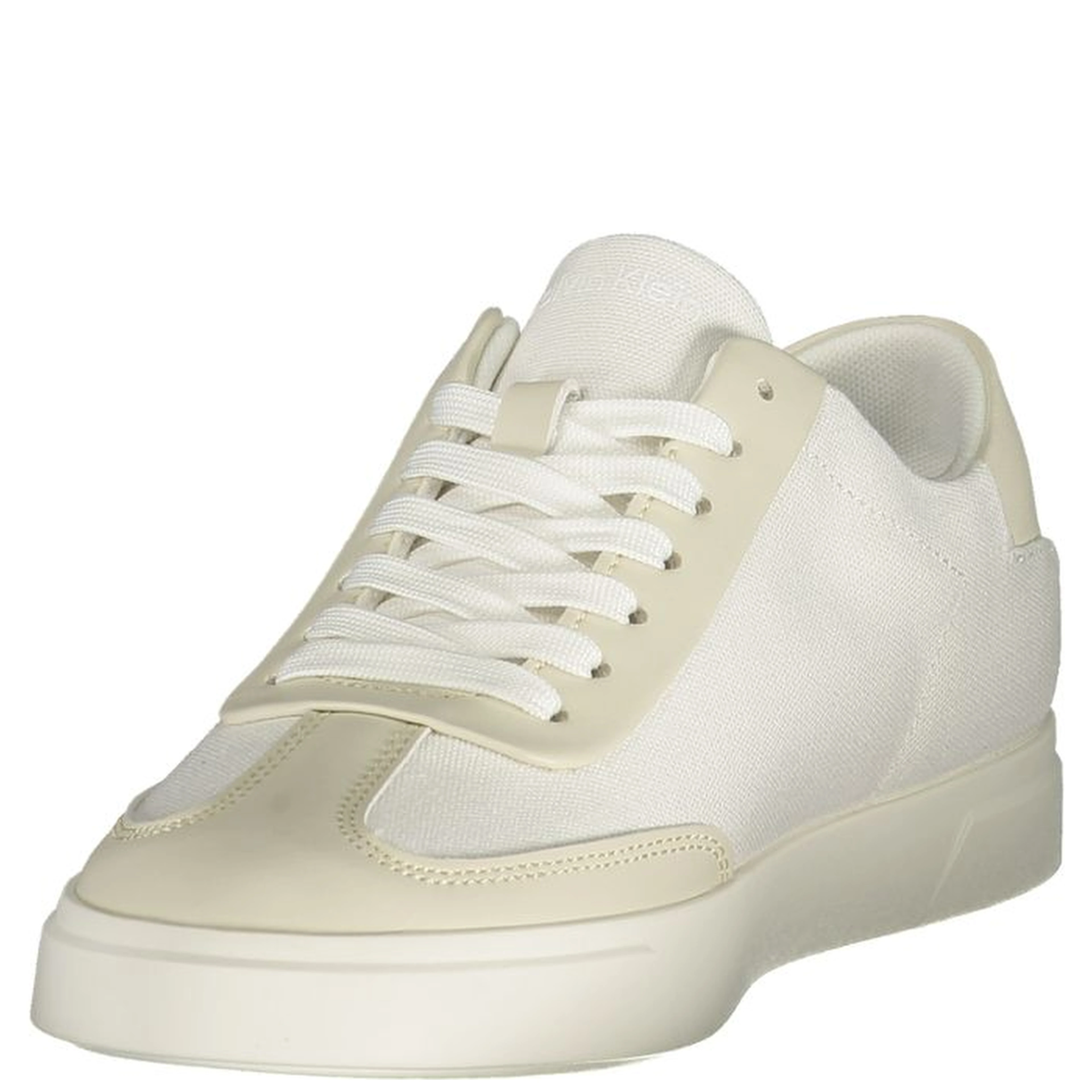 White Polyester Athletic Sneakers